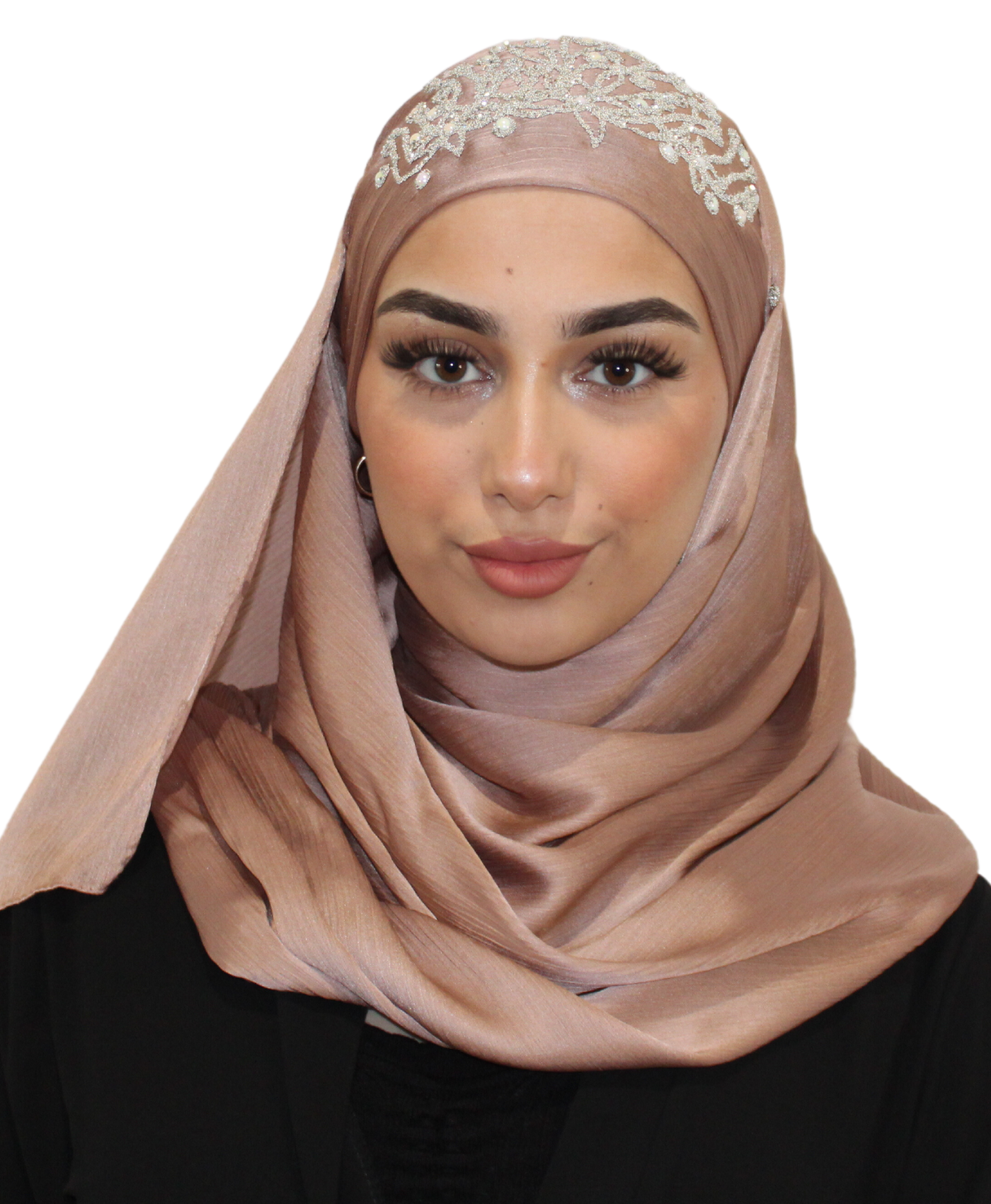 Hijab Satin noisette