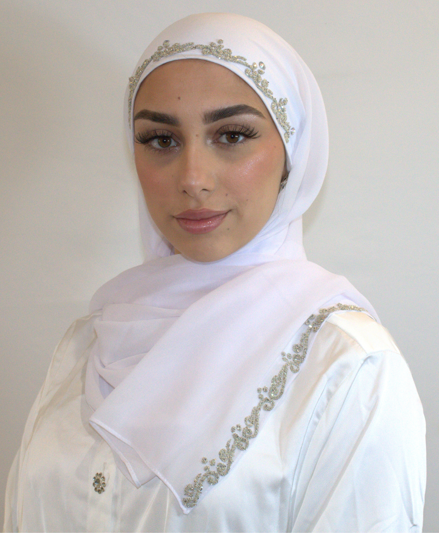 Hijab à enfiler - Mousseline Blanc