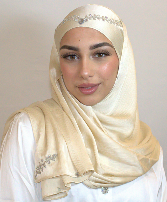 Bijoux Hijab - Satin Beige Nude