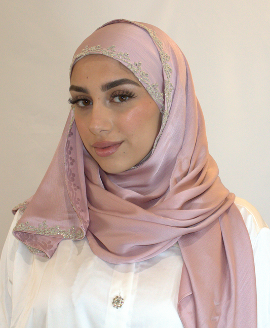 Princess - Hijab Satin Rose poudré