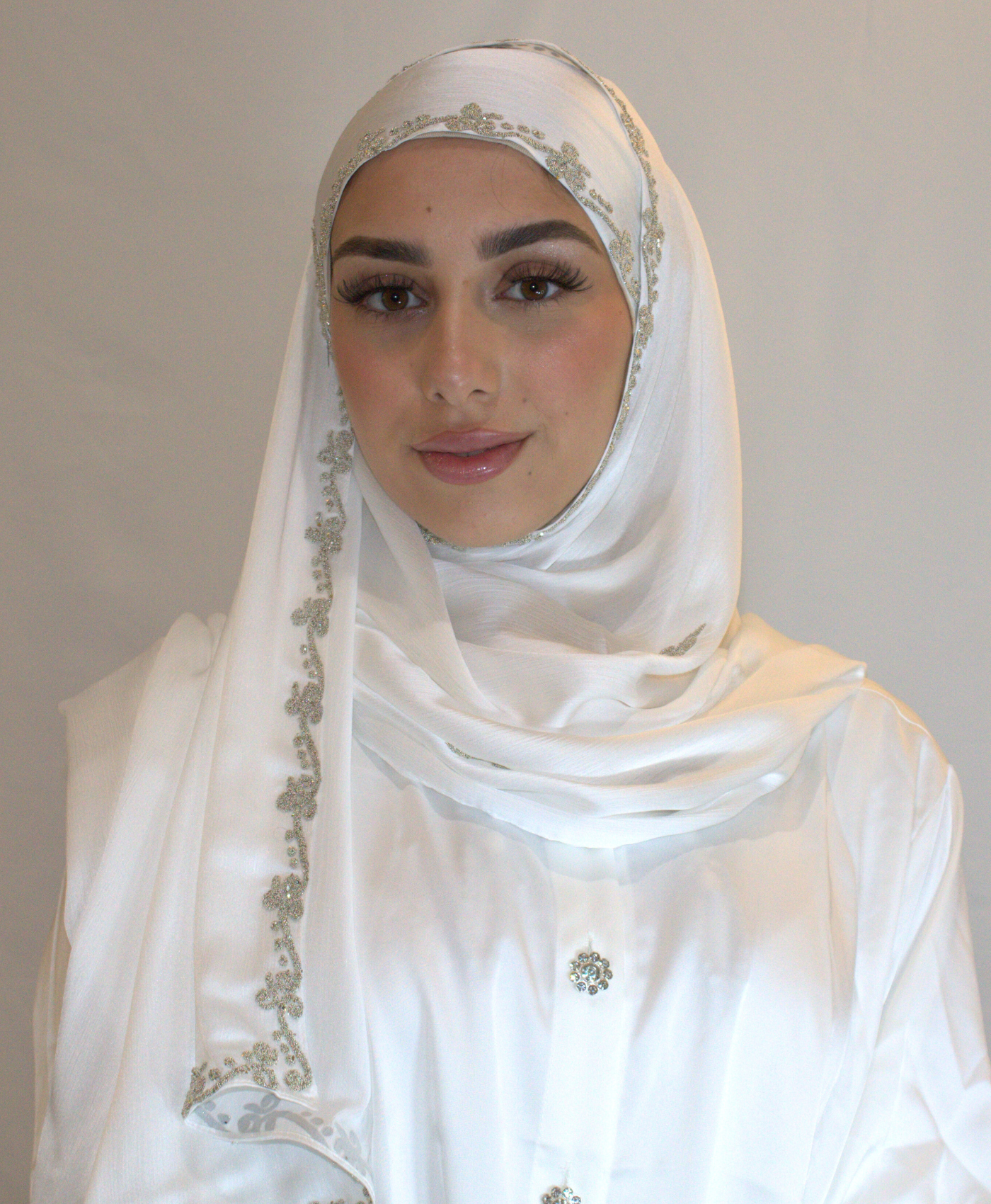 Khadija - Hijab Satin Blanc