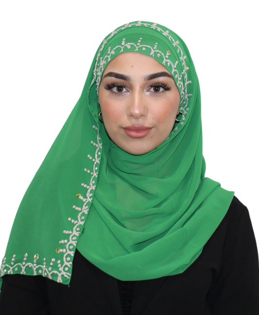 Alma - Hijab Mousseline Vert