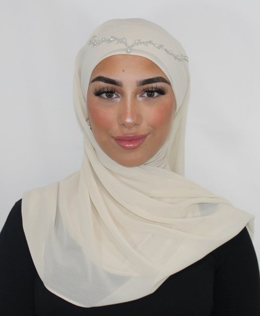 Bijoux Hijab - Mousseline Beige