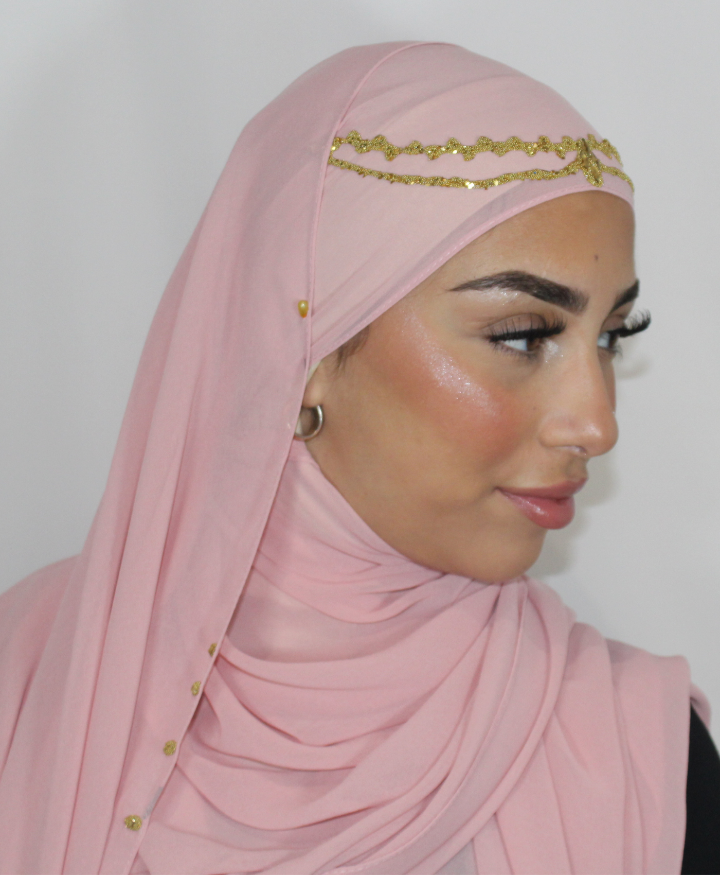 Hijab Bijoux - Mousseline Rose