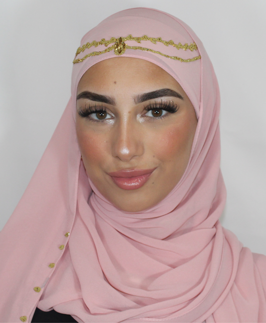 Hijab Bijoux - Mousseline Rose