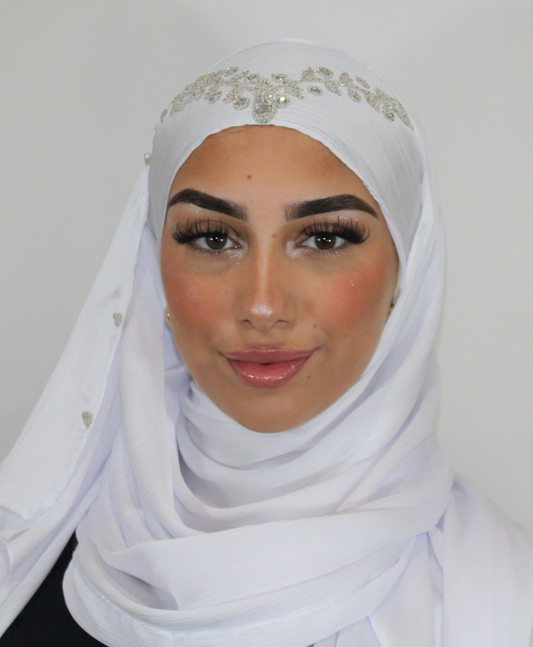 Bijoux Hijab - Satin Blanc