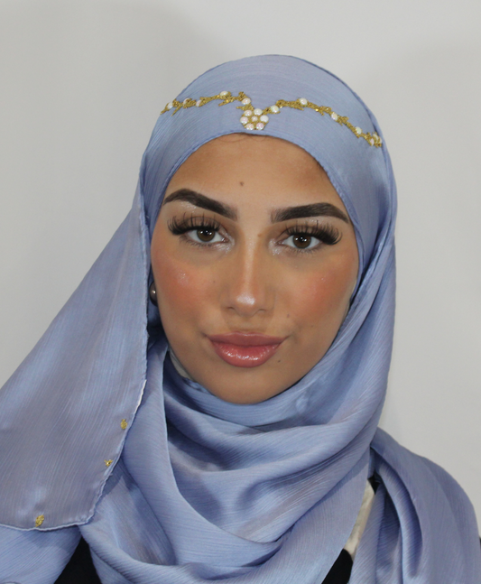 Bijoux Hijab - Satin Bleu Lilas