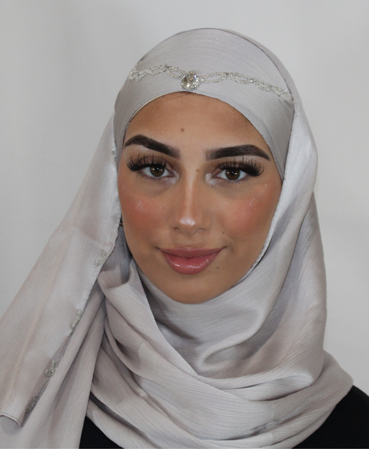 Bijoux Hijab - Satin Gris Clair