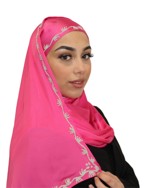 Bratz - Hijab Satin de soie fushia