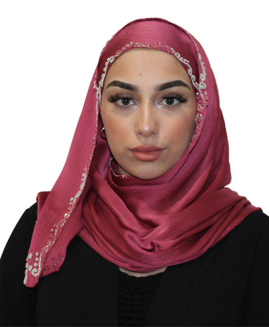 Deira - Hijab Satin Prune