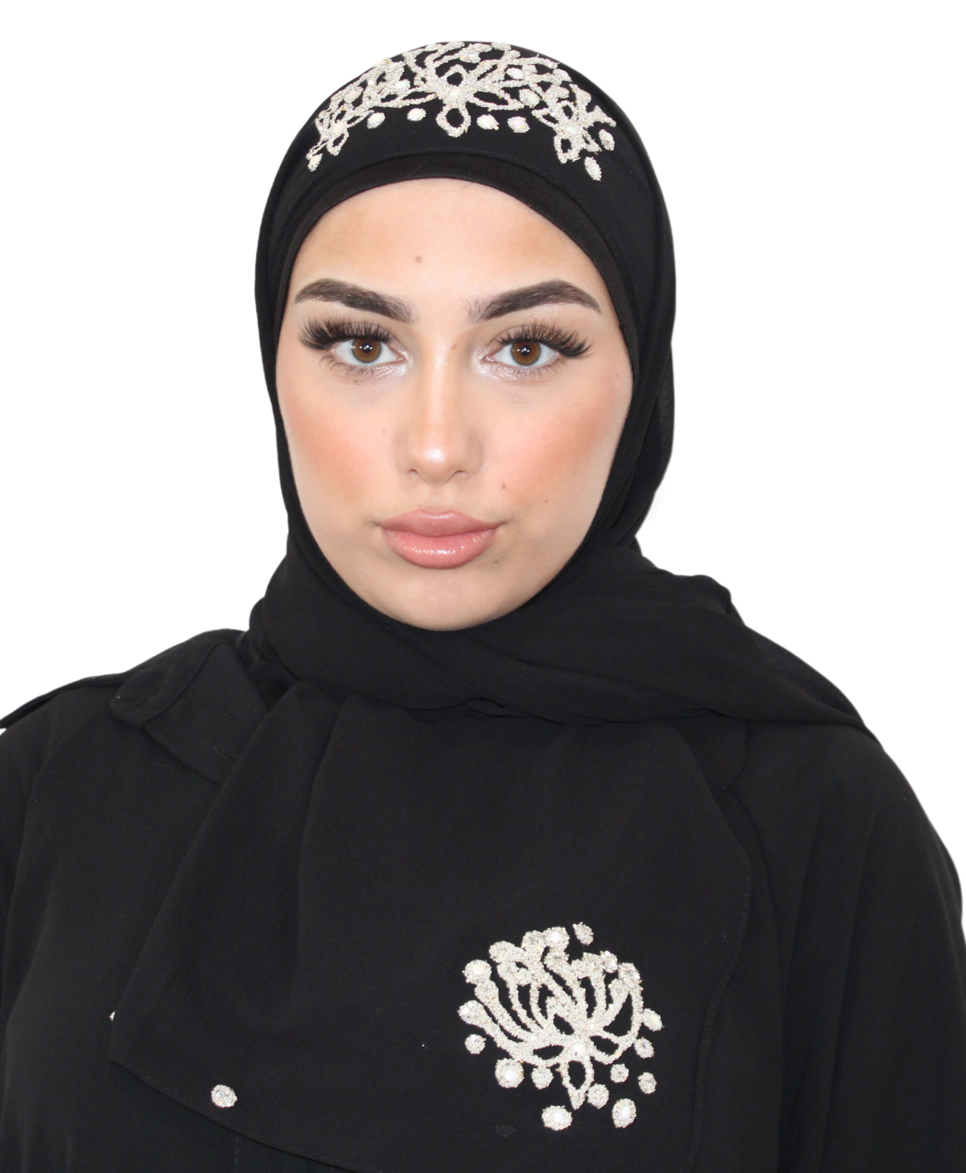 Hijab à enfiler - Mousseline Noir