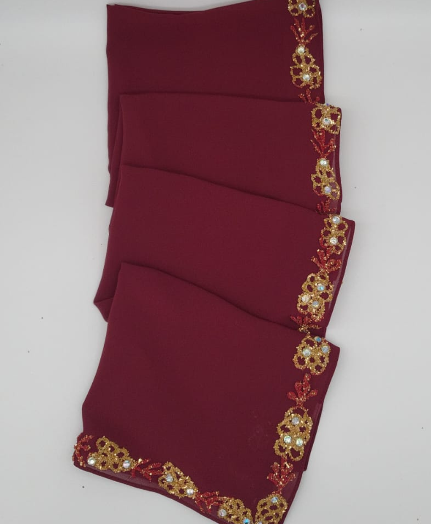 Neila - Hijab Mousseline Bordeaux