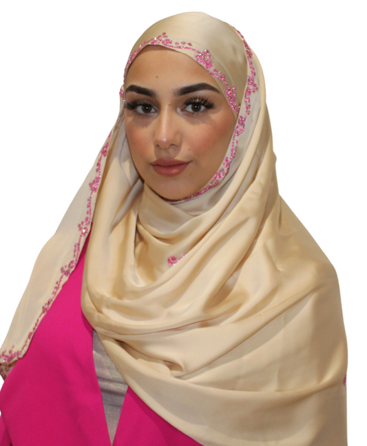 Orient - Hijab Satin de soie Beige