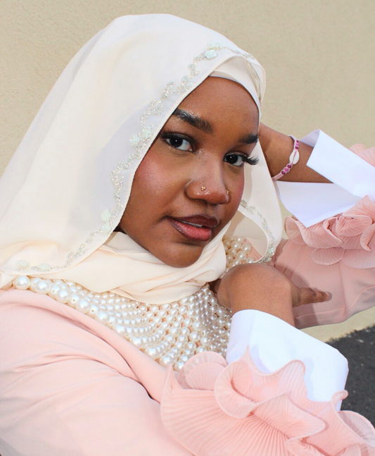 Hijab Soie de Médine Beige Rosé