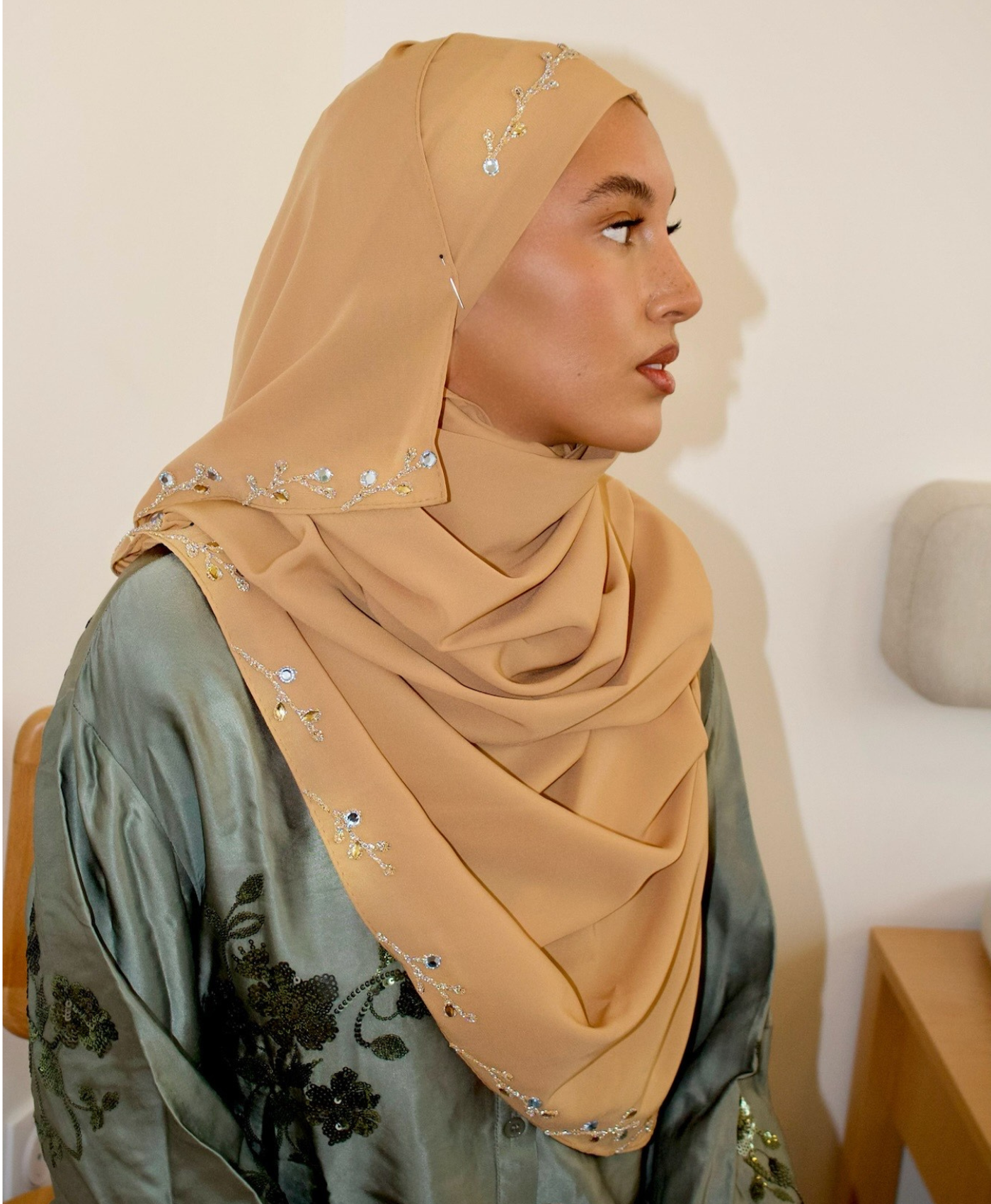 Hijab Soie de Médine Camel