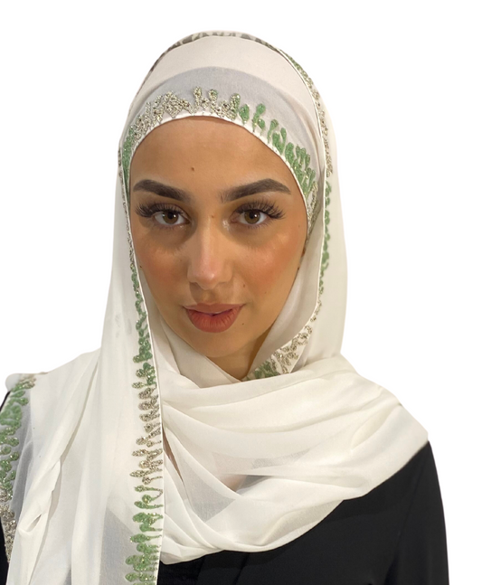 Tressia - Hijab Mousseline Blanc