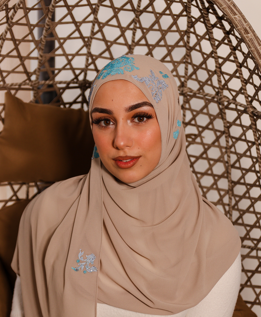 Tiara - Hijab Mousseline Taupe