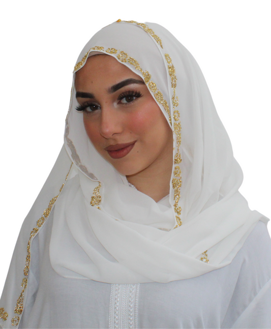 Bianca - Hijab Mousseline Blanc