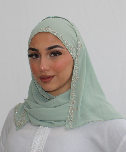 Orient - Hijab Mousseline Bleu pastel