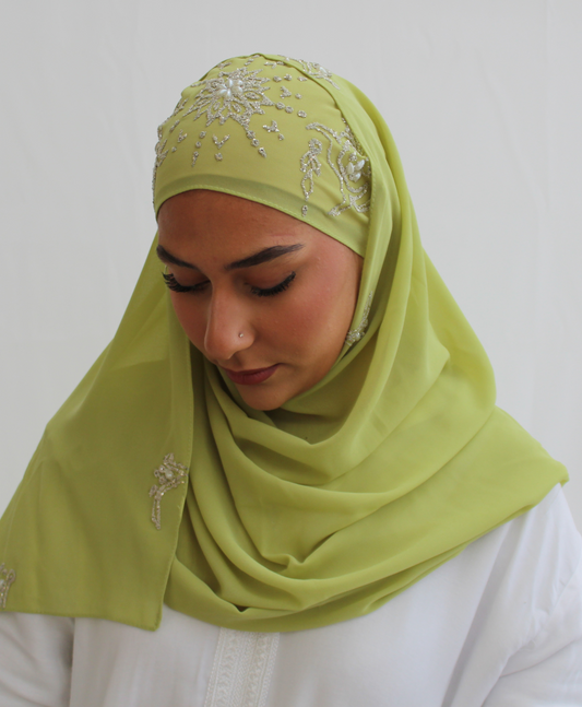 Stela - Hijab Mousseline Pistache